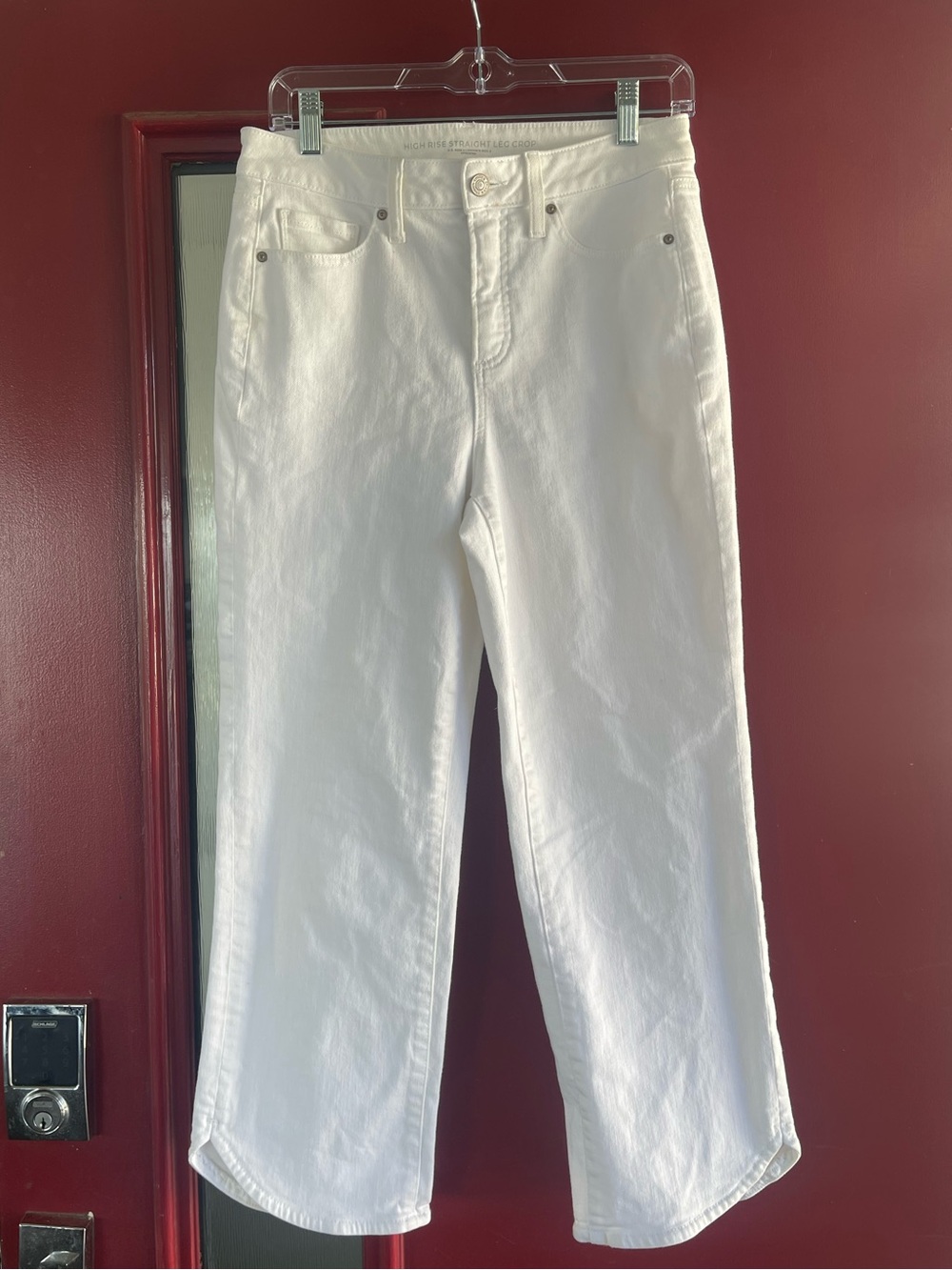 Chico’s white jeans High rise straight leg crop